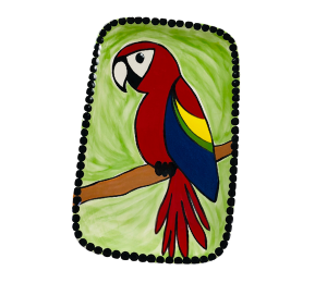Nyack Scarlet Macaw Plate