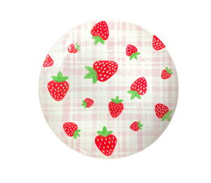 Nyack Strawberry Plaid Plate